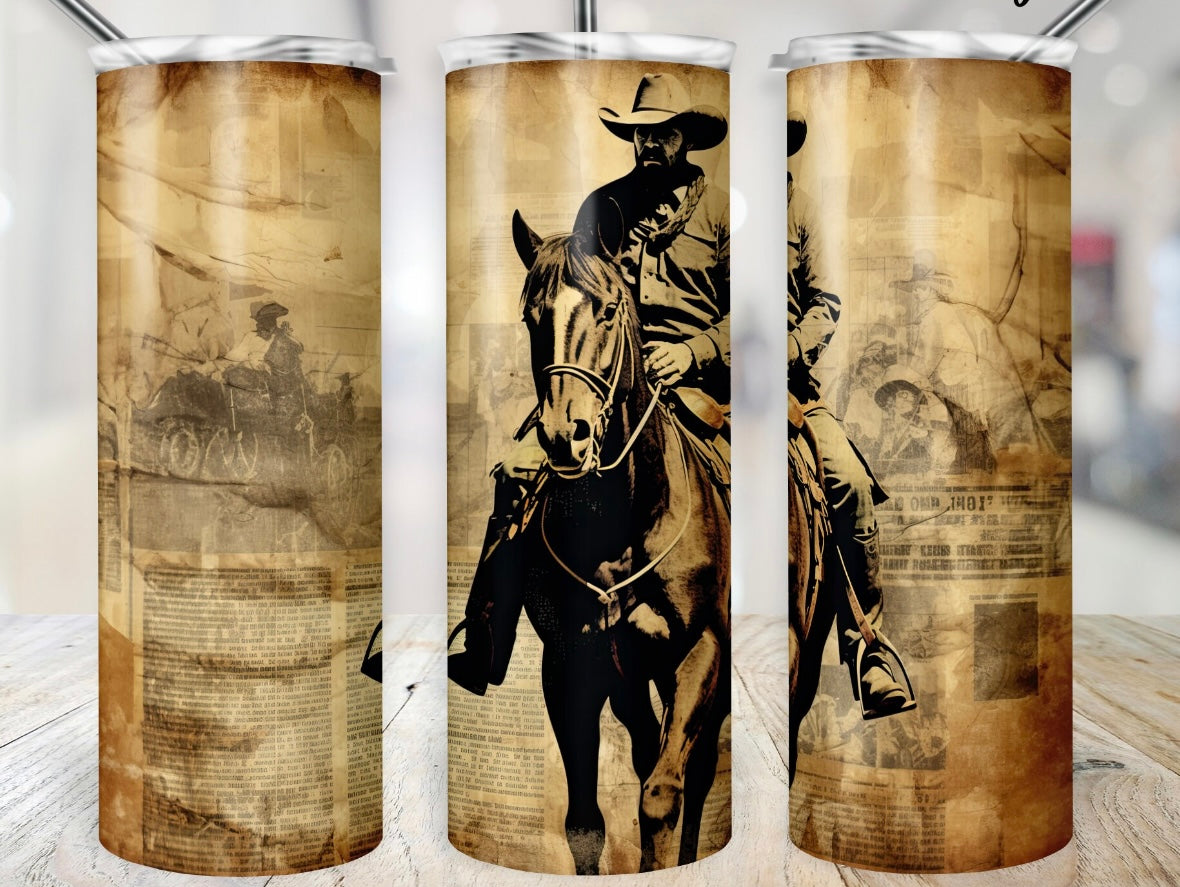 20oz Cowboy 3 Tumbler