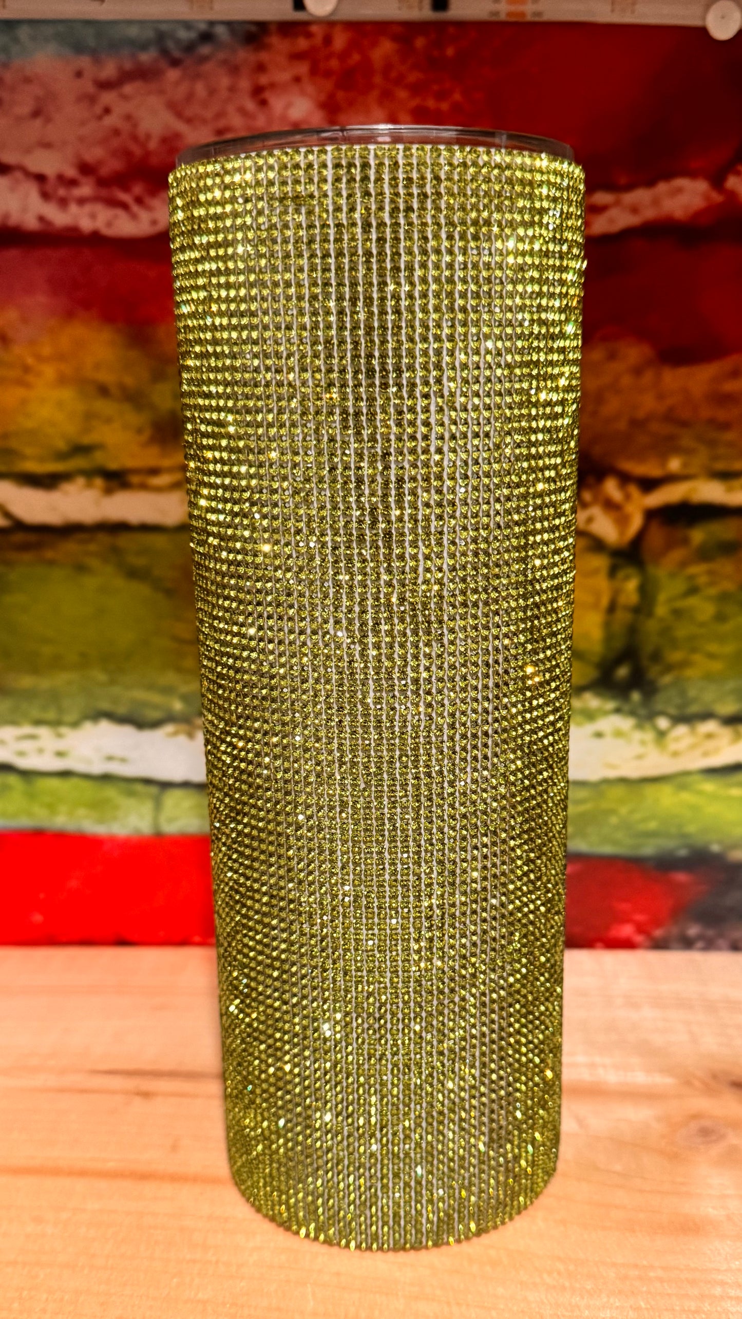 20oz Green Bedazzled Tumbler