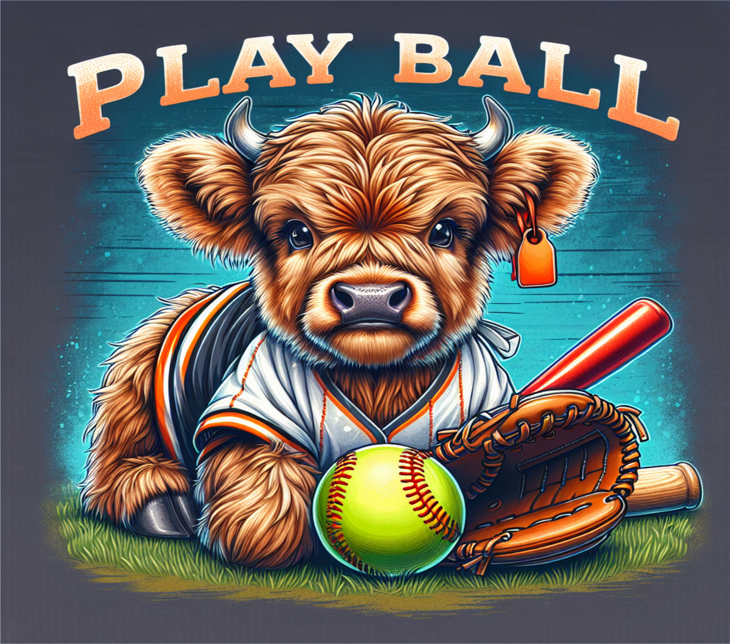 20oz Highland Cow Softball Tumbler
