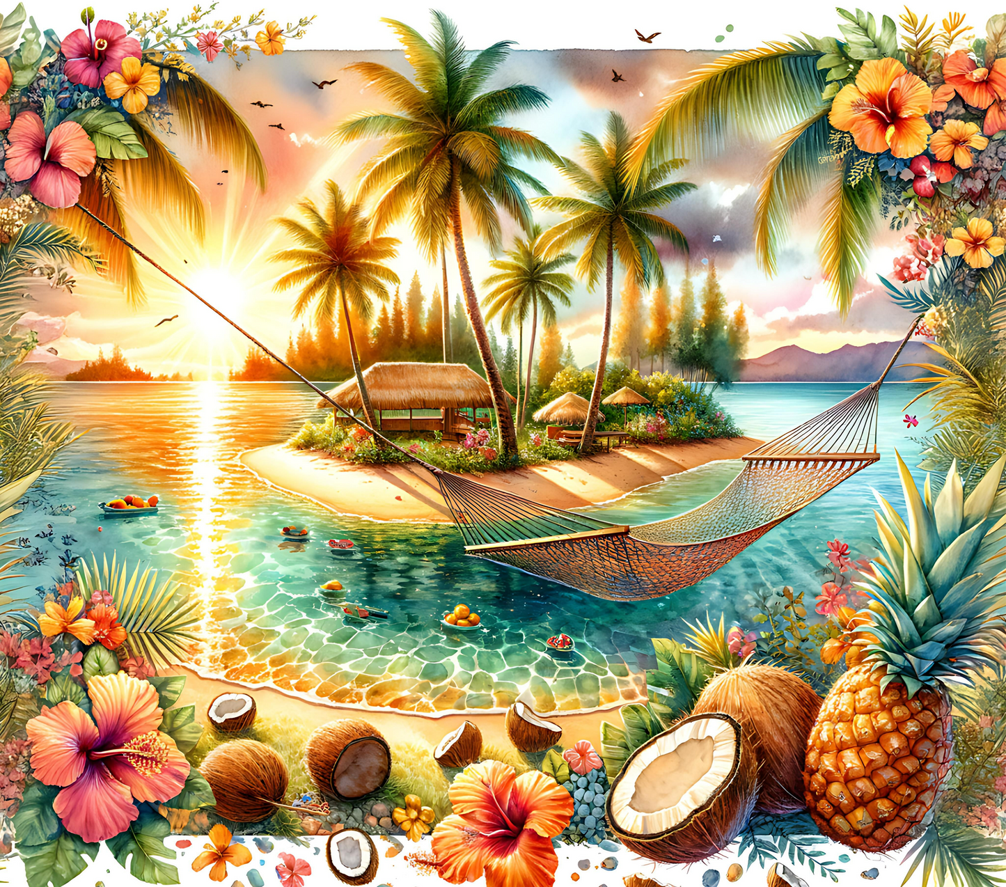 Tropical Beach Tumbler