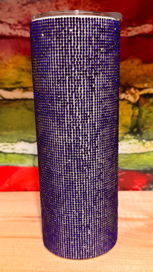 20oz Blue Bedazzled Tumbler