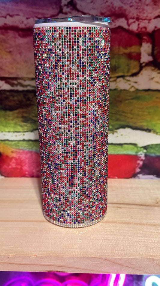 Multi Color Bedazzled Tumbler