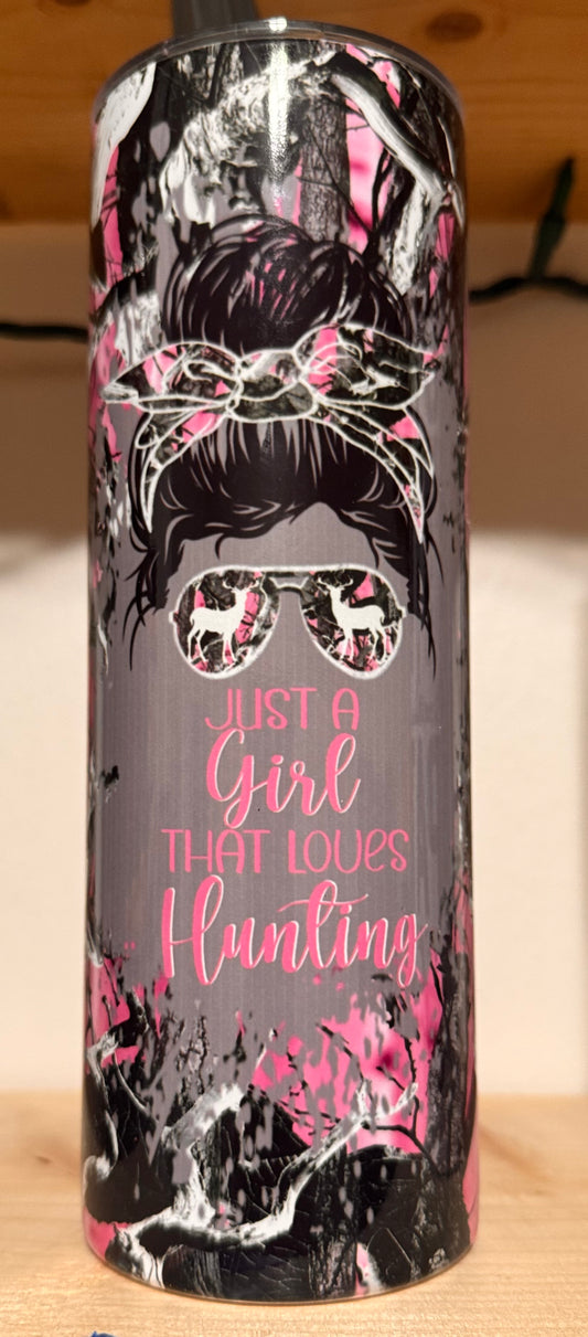 20oz Pink Camo Tumbler