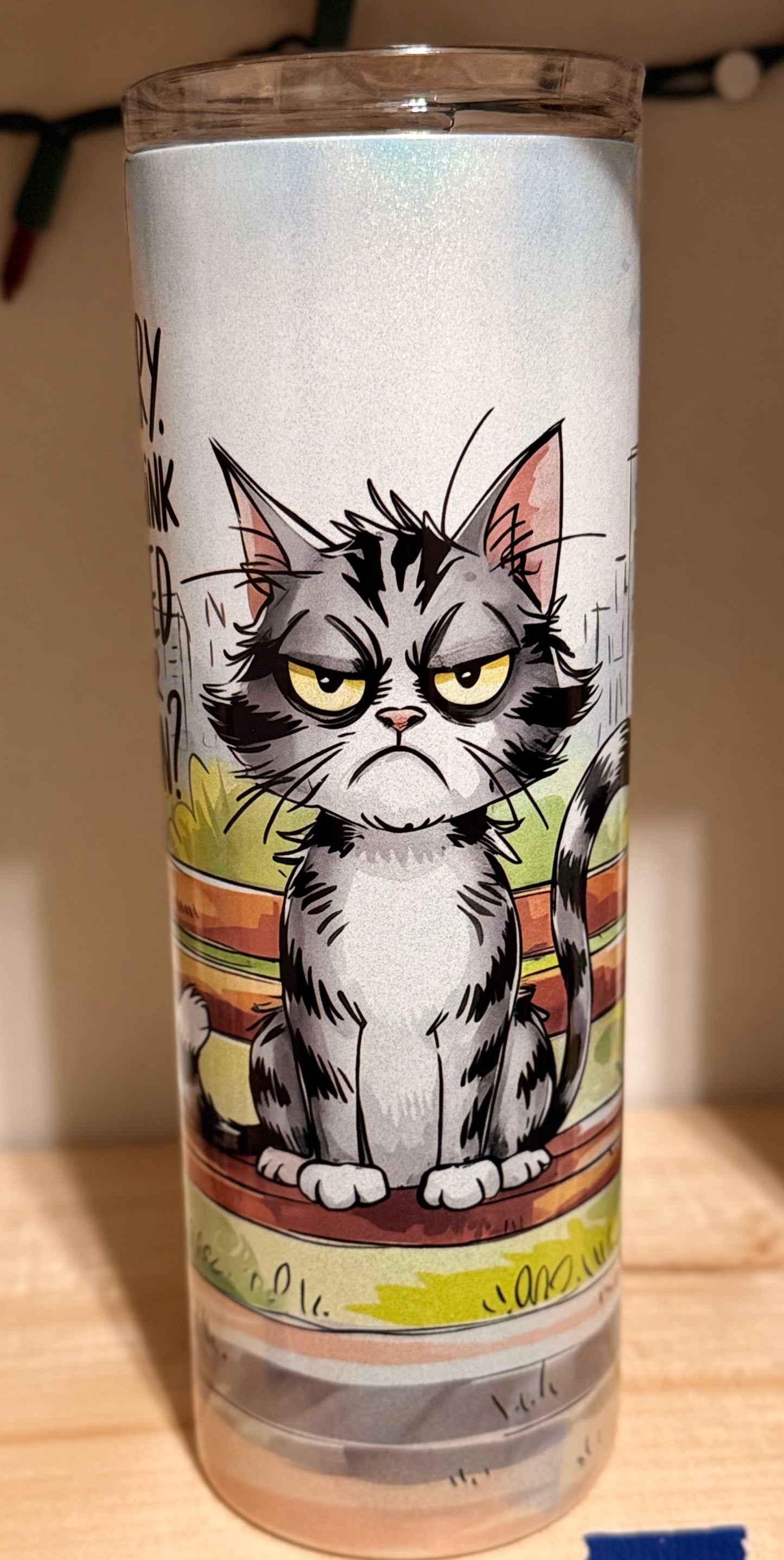 20oz Sarcastic cat