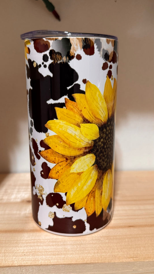 15oz Leopard Print/Sunflower Tumbler