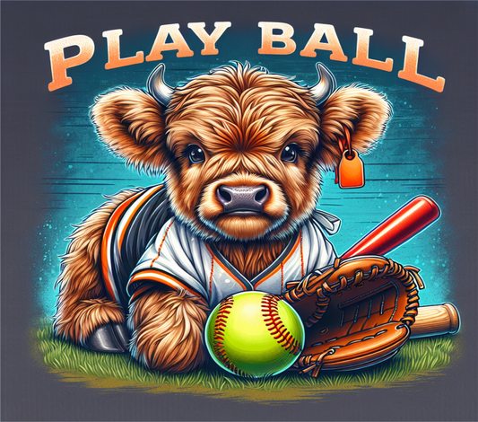 20oz Highland Cow Softball Tumbler
