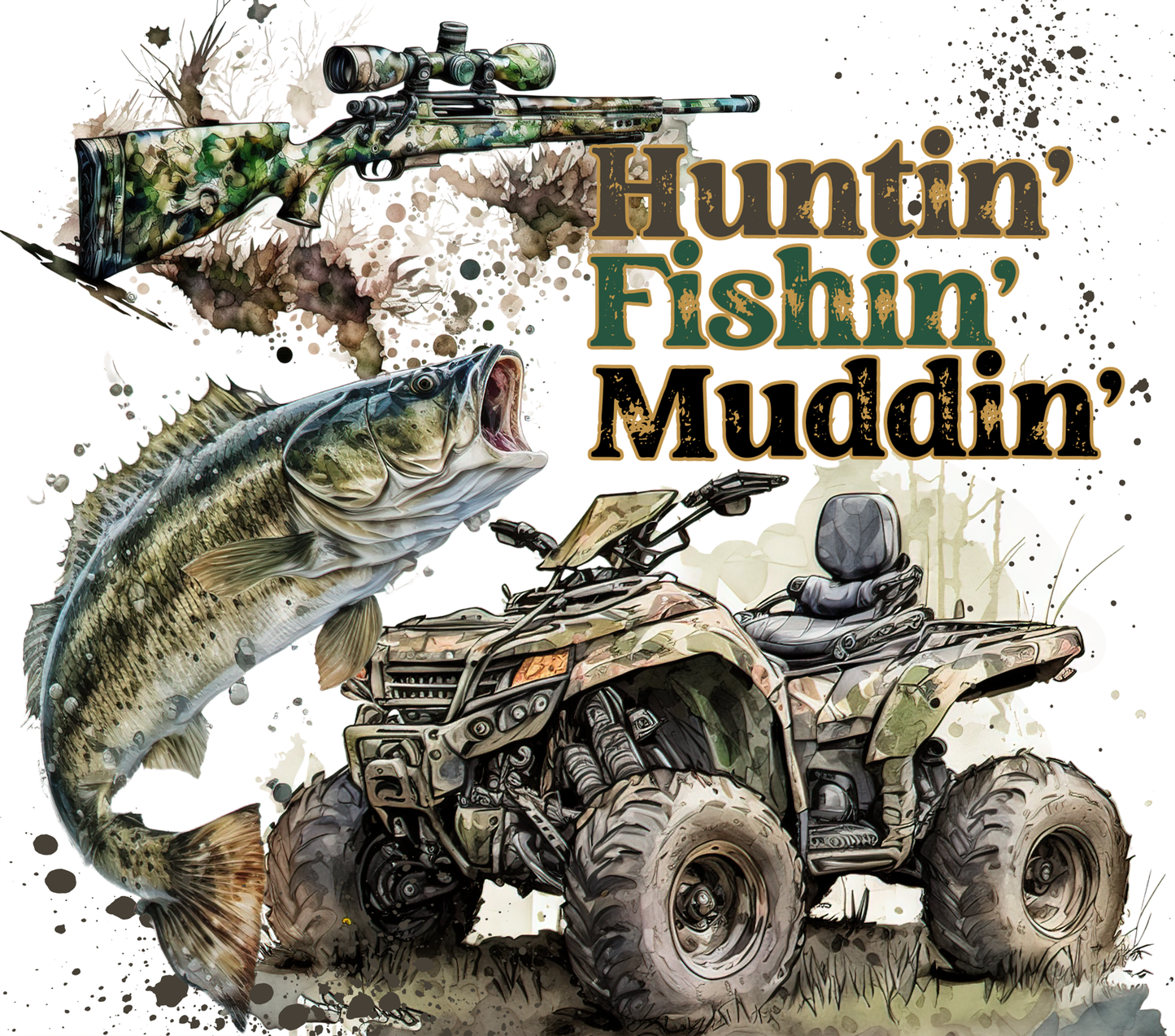 20oz Huntin Fishin Muddin Tumbler