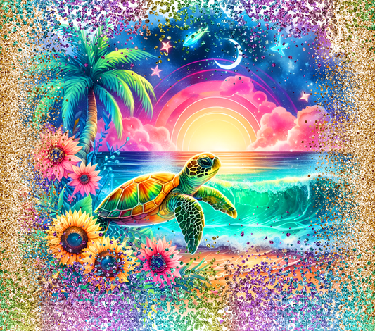 20oz Glitter Turtle
