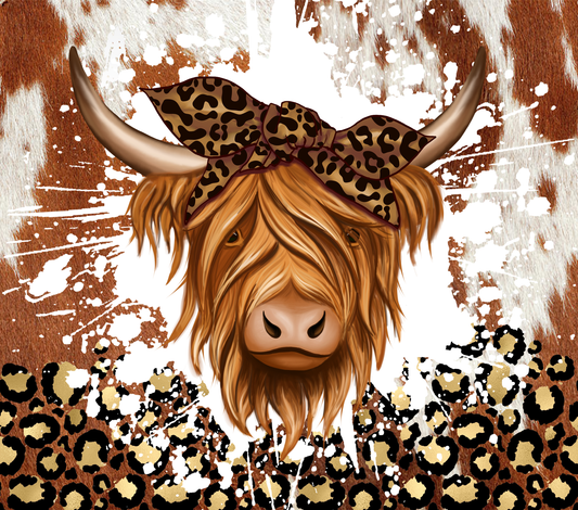 20oz Highland Cow / Leopard Tumbler
