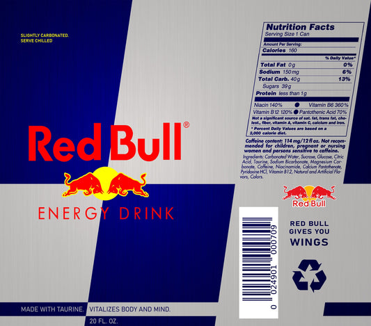 20oz Red Bull Tumbler